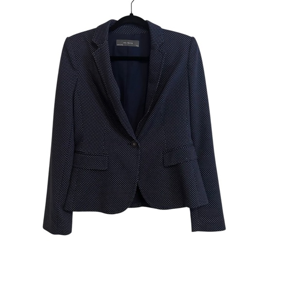 The Limited Navy Blue Micro Dot Blazer Size Small - Picture 1 of 5